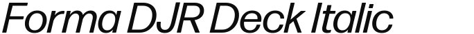 Forma DJR Deck Italic