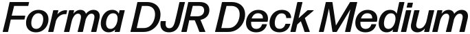 Forma DJR Deck Medium Italic