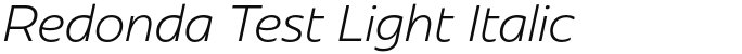 Redonda Test Light Italic