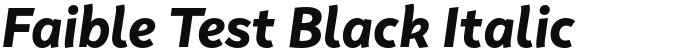 Faible Test Black Italic