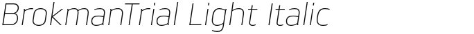 BrokmanTrial Light Italic