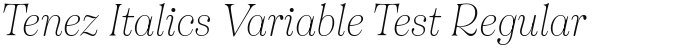 Tenez Italics Variable Test Regular