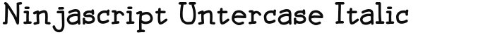 Ninjascript Untercase Italic