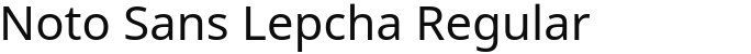 Noto Sans Lepcha Regular