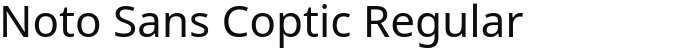 Noto Sans Coptic Regular