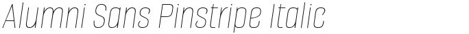 Alumni Sans Pinstripe Italic
