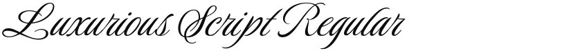 Luxurious Script font download