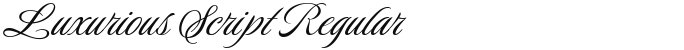 Luxurious Script Regular