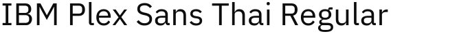 IBM Plex Sans Thai Regular