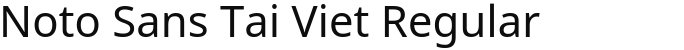 Noto Sans Tai Viet Regular