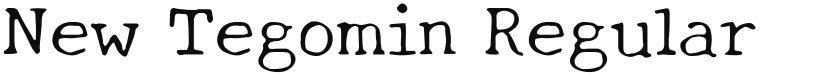 New Tegomin font download