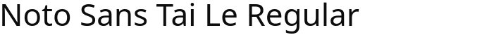 Noto Sans Tai Le Regular