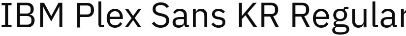 IBM Plex Sans KR font download
