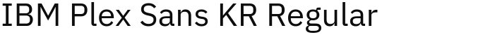 IBM Plex Sans KR Regular