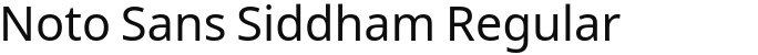 Noto Sans Siddham Regular