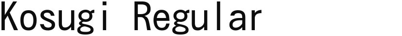 Kosugi font download