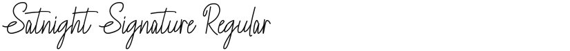 Satnight Signature font download