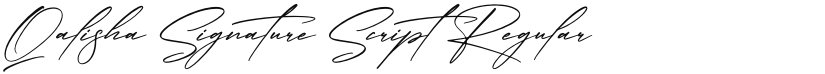 Qalisha Signature Script font download