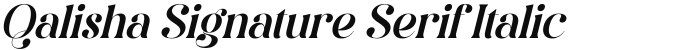 Qalisha Signature Serif Italic