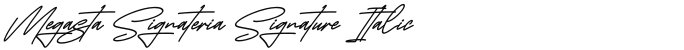 Megasta Signateria Signature Italic