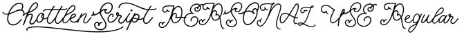 Chottlen Script PERSONAL USE Regular