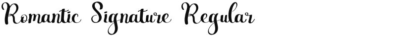 Romantic Signature font download