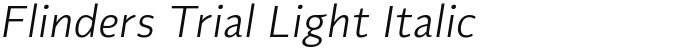 Flinders Trial Light Italic