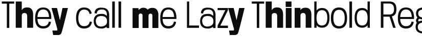 They call me Lazy Thinbold font download