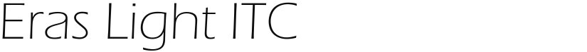 Eras Light ITC font download