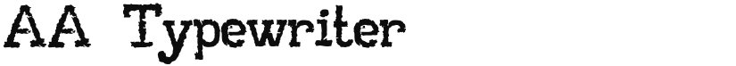 AA Typewriter font download