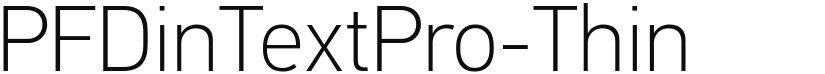 PF DinText Pro Thin font download