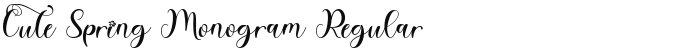 Cute Spring Monogram Regular