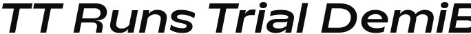 TT Runs Trial DemiBold Italic
