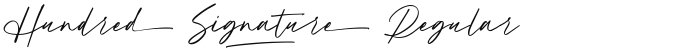 Hundred Signature Regular