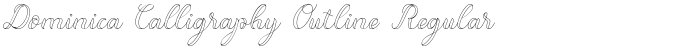 Dominica Calligraphy Outline Regular
