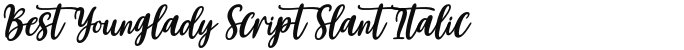 Best Younglady Script Slant Italic