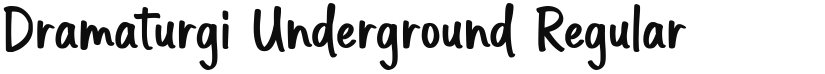 Dramaturgi Underground font download