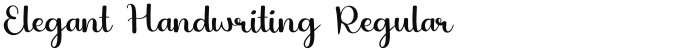 Elegant Handwriting Regular