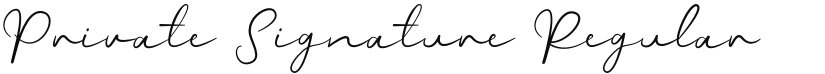 Private Signature font download