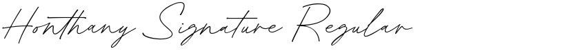 Honthany Signature font download