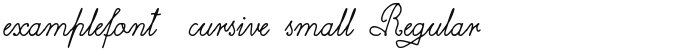 examplefont4_cursive_small Regular