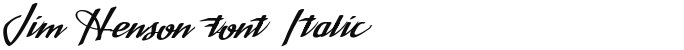 Jim Henson font Italic