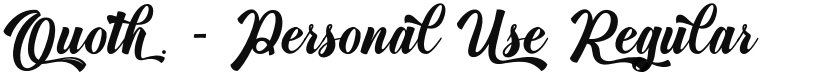 Quoth - Personal Use font download