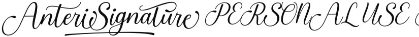 Anteri Signature PERSONAL USE font download