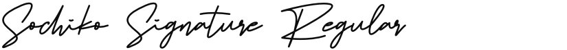 Sochiko Signature font download