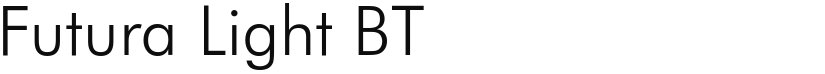 Futura Lt BT font download