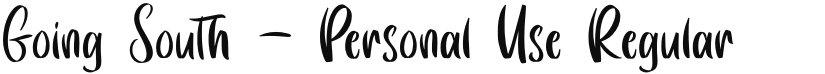 Going South - Personal Use font download