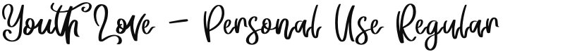 Youth Love - Personal Use font download