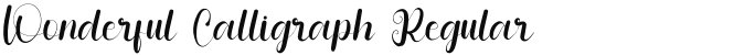 Wonderful Calligraph Regular