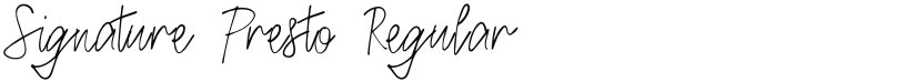 Signature Presto font download